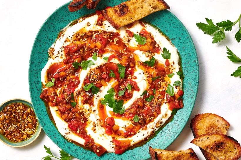 Whipped Feta Dip with Roasted Red Peppers: A Bold Mediterranean Starter