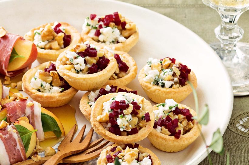 Savory Mini Pavlovas with Goat Cheese and Roasted Beets